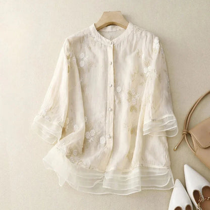 Laura™ | Blouse brodée