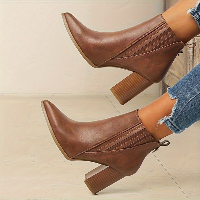 Eva™ | Bottines à talon carré élégantes et confortables