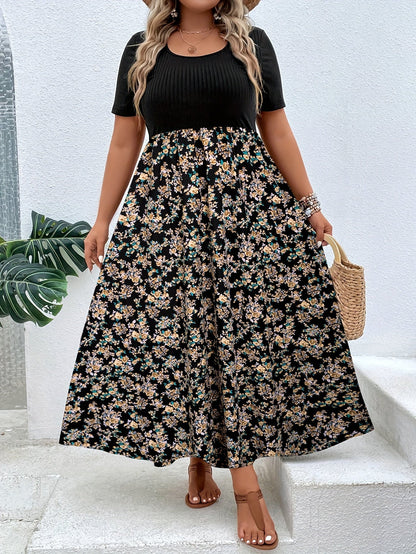 France | Robe Élégante Grande Taille Fleuri