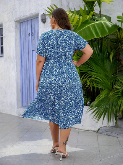 Elyane | Élégante Robe Grande Taille à Imprimé Fleuri