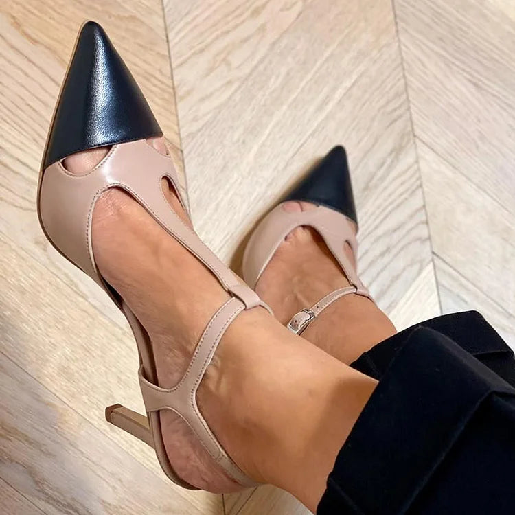 Evrardine | Escarpin Punta Bicolore