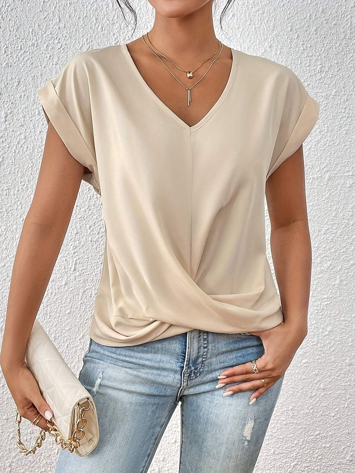 Lydia™ | T-shirt décontracté avec col en V