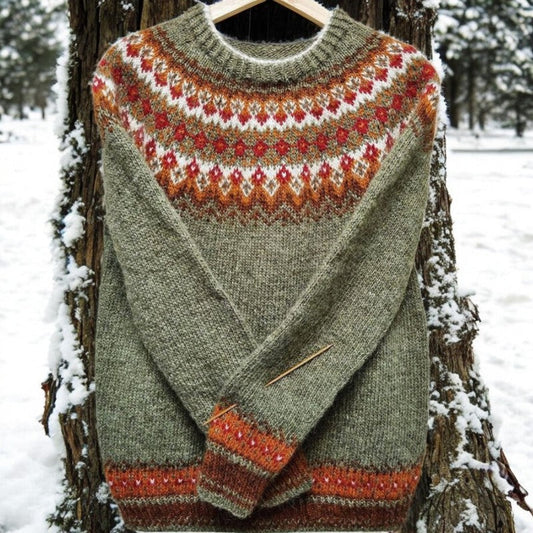 Pamy - Vintage Icelandic Jacquard Knitted