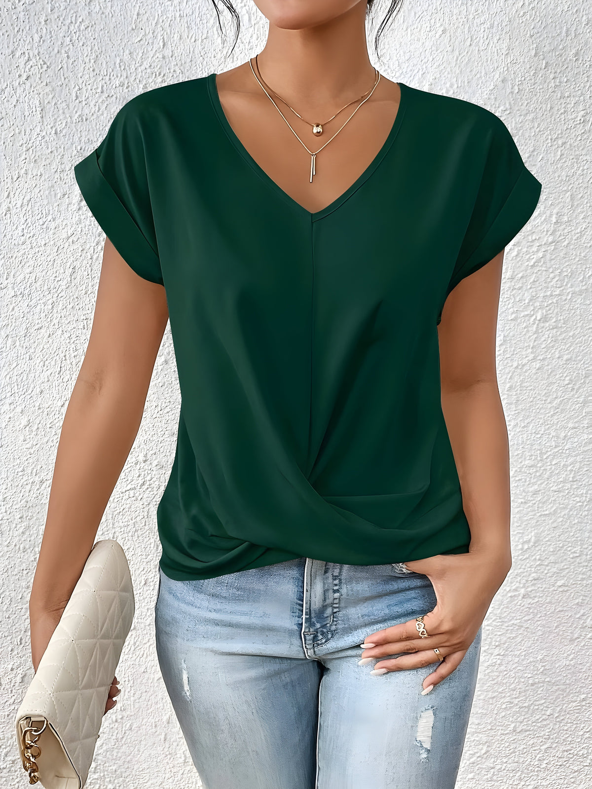 Lydia™ | T-shirt décontracté avec col en V