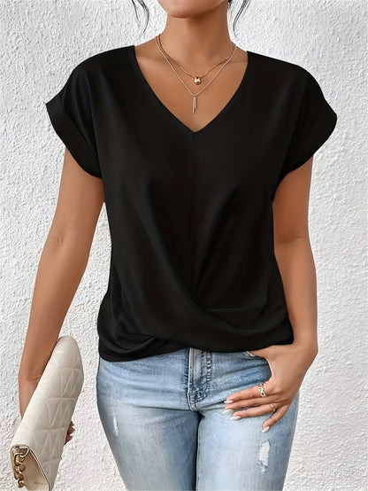 Lydia™ | T-shirt décontracté avec col en V