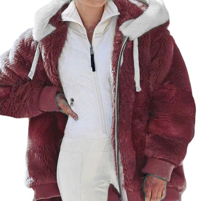 Amber - manteau rayé pour femme pour l'hiver