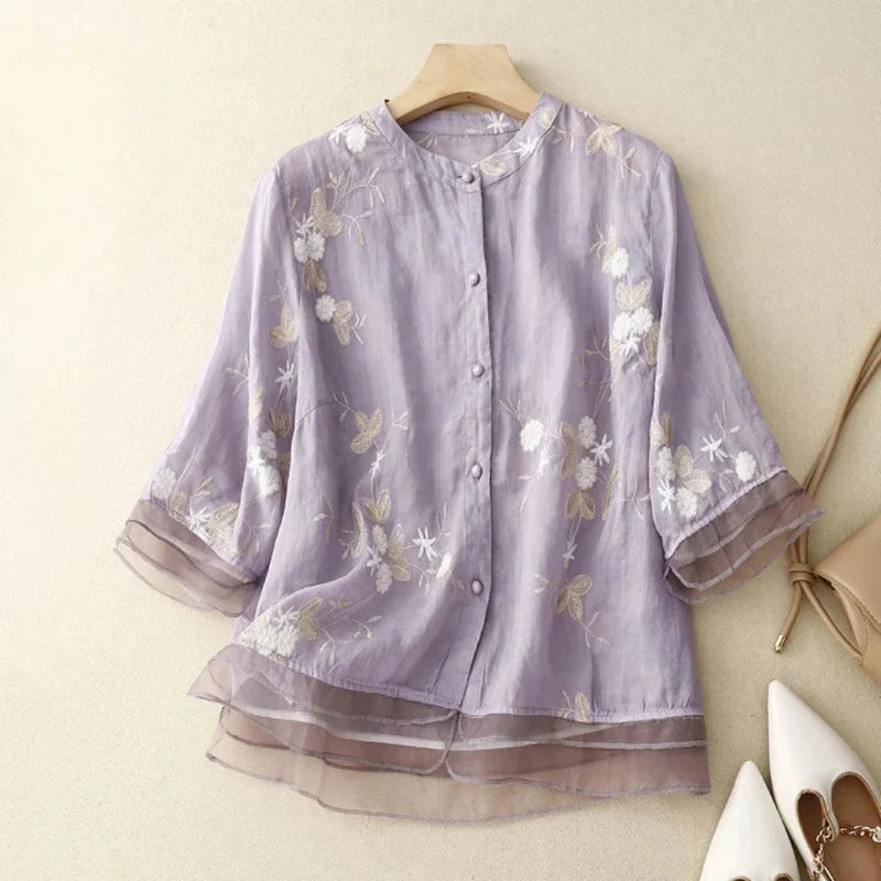 Laura™ | Blouse brodée
