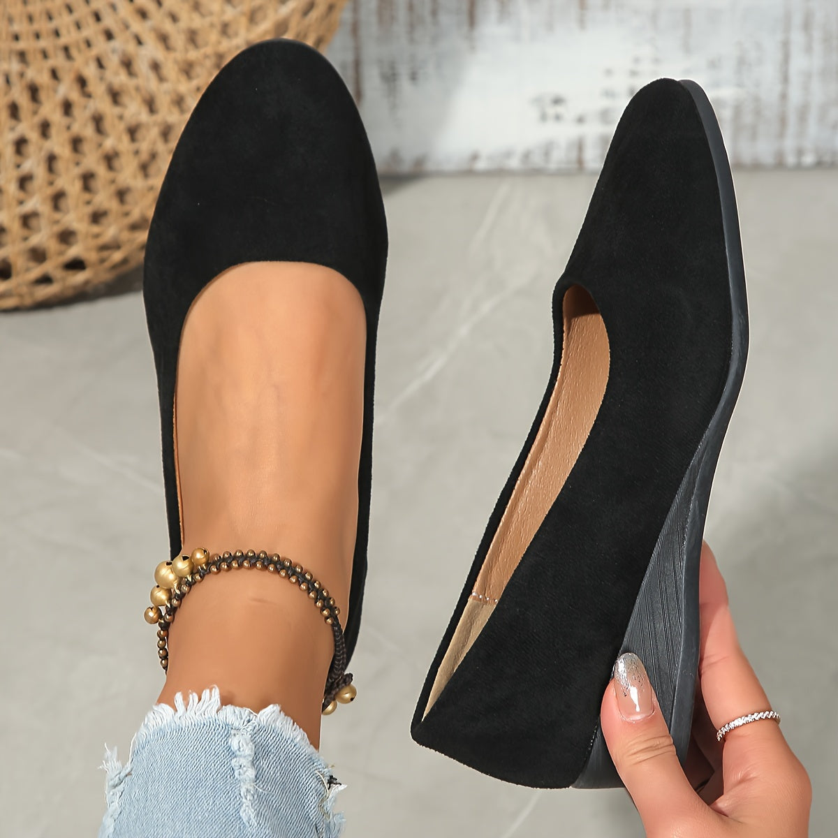 Éliane™ | Ballerines confortables à talon compensé