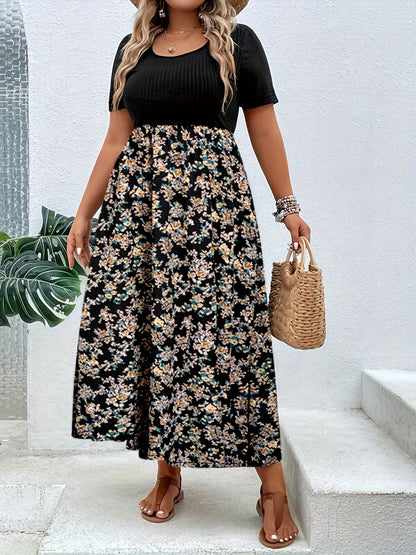 France | Robe Élégante Grande Taille Fleuri