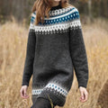 LUCIA™ | PULL MIDI IMPRIMÉ À MANCHES LONGUES