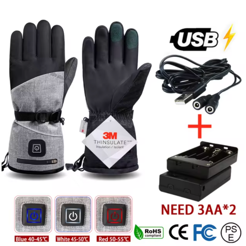 Gants Chauffants Électriques Thinsulate™ avec Isolation 3M