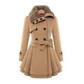 Lucie | Trench-coat élégant avec fourrure végane