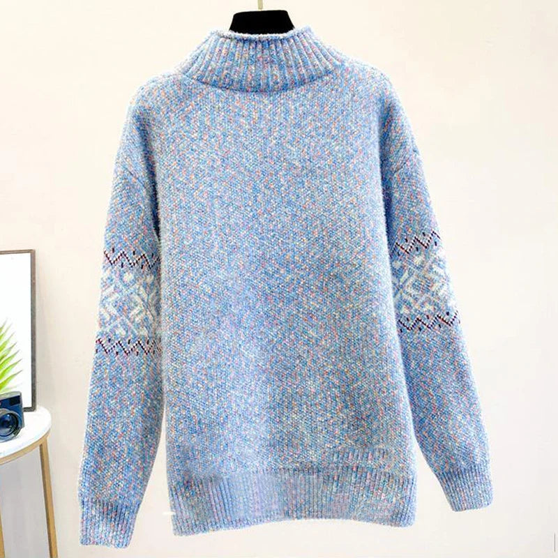 Nadine | Pull col roulé tricoté