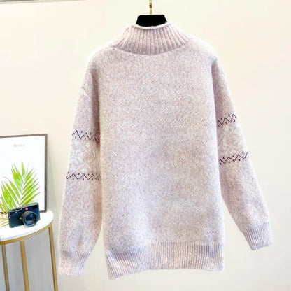 Nadine | Pull col roulé tricoté