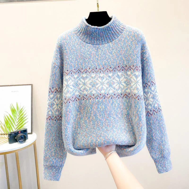 Nadine | Pull col roulé tricoté