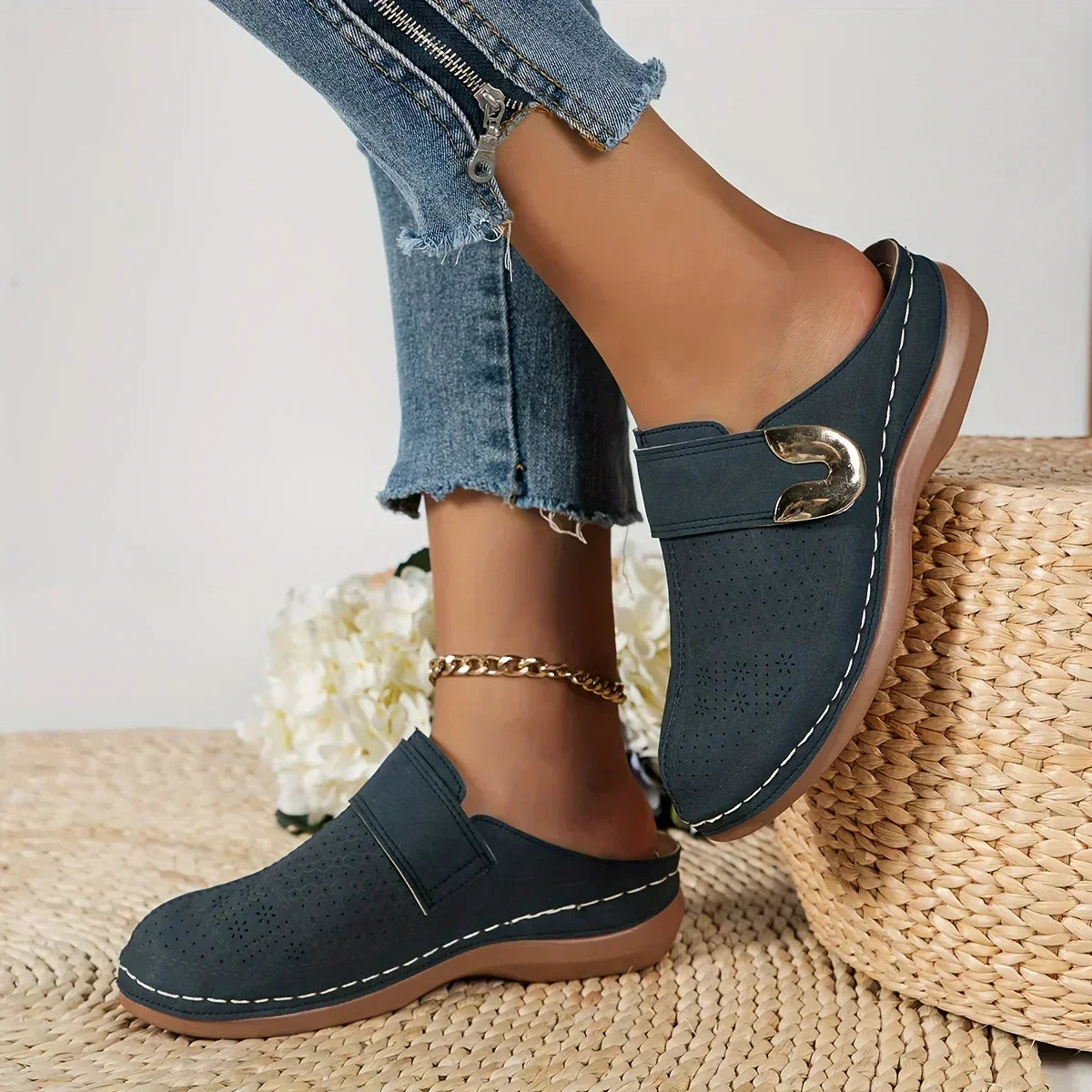 Caprielle™ Sandales à semelles compensées chic