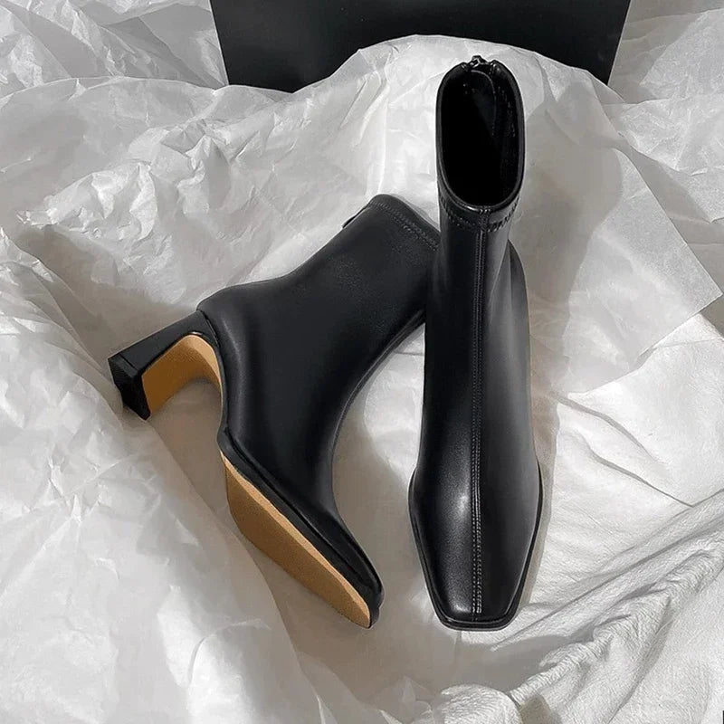 Maéliane | Bottines Élégantes à Talon Carré