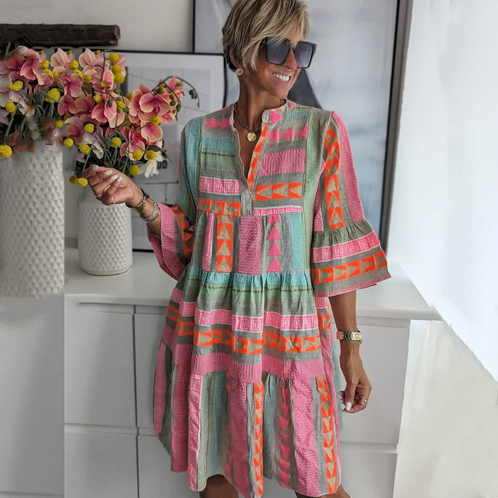 Kiki | Robe Midi Élégante de Printemps (Presque épuisée)