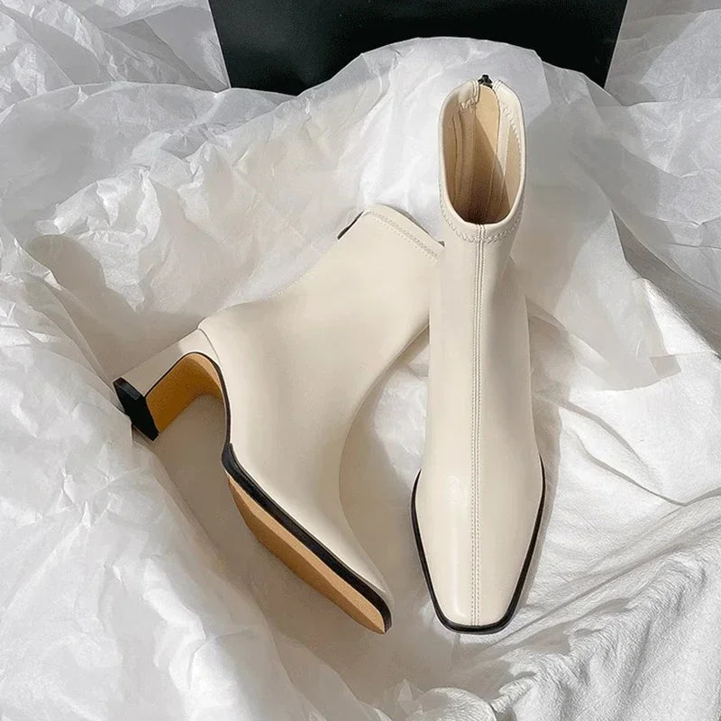Maéliane | Bottines Élégantes à Talon Carré