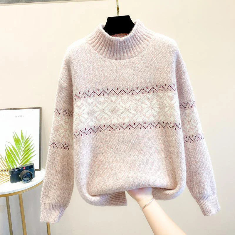 Nadine | Pull col roulé tricoté