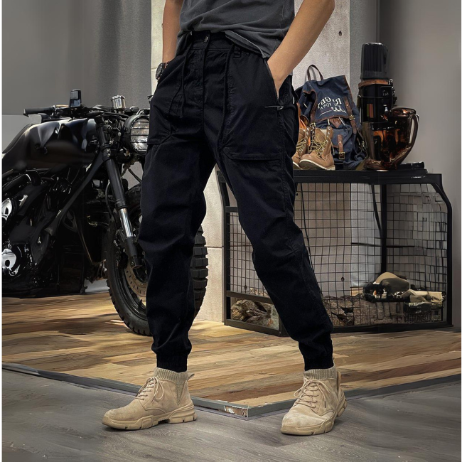 PIERRE - Pantalon Cargo Extensible en Spandex