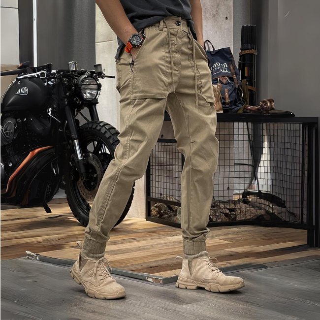 PIERRE - Pantalon Cargo Extensible en Spandex