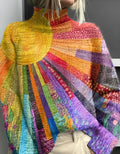 Emma - Pull Col Roulé Coloré et Enjoué