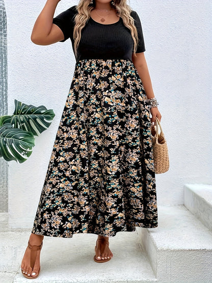France | Robe Élégante Grande Taille Fleuri
