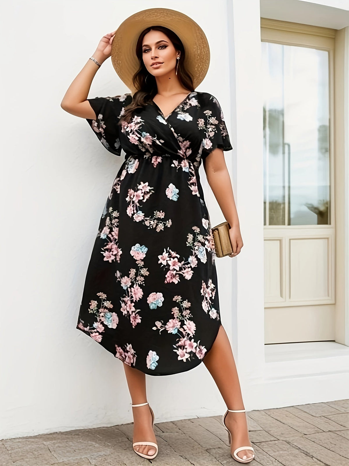 Louise | Robe Élégante avec Manches Papillon