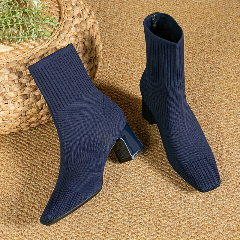 Paulette™ – Bottines tricot confortables à talon stable et souple