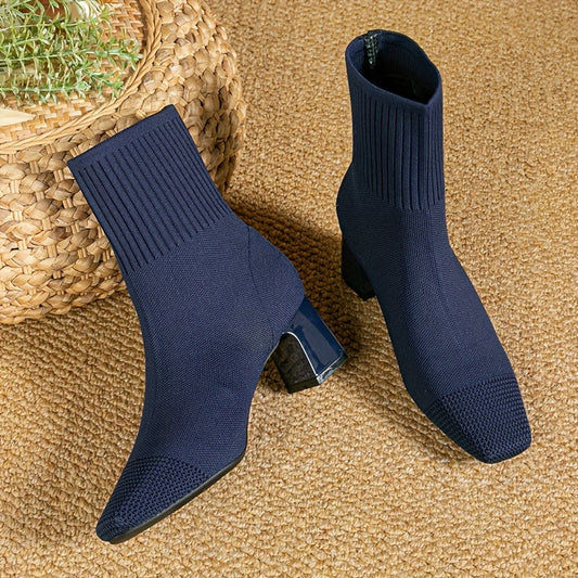 Paulette™ – Bottines tricot confortables à talon stable et souple