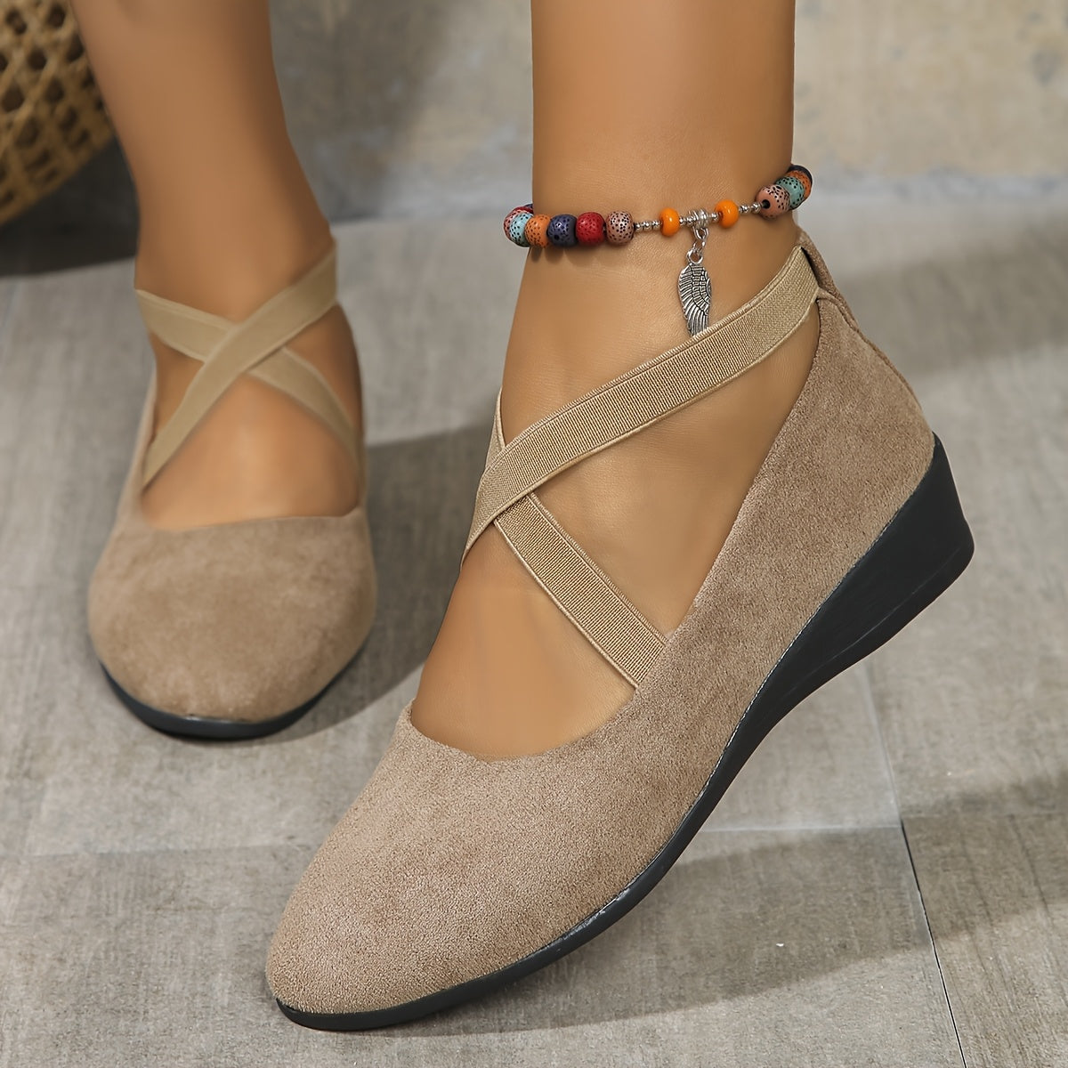 Élise® – Ballerines à brides croisées pour un confort raffiné