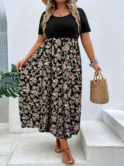 France | Robe Élégante Grande Taille Fleuri