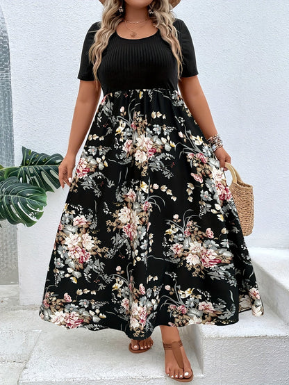 France | Robe Élégante Grande Taille Fleuri