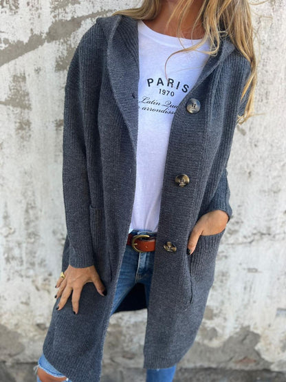 Christel | Élégant cardigan long en maille