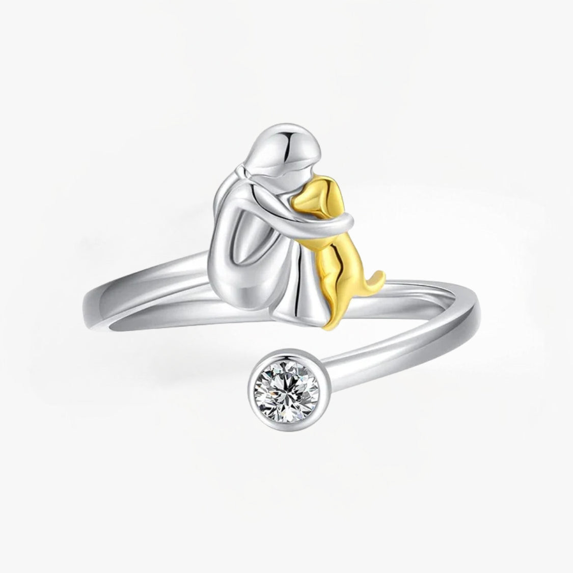 Rose™ - Bague avec Icône de Chien
