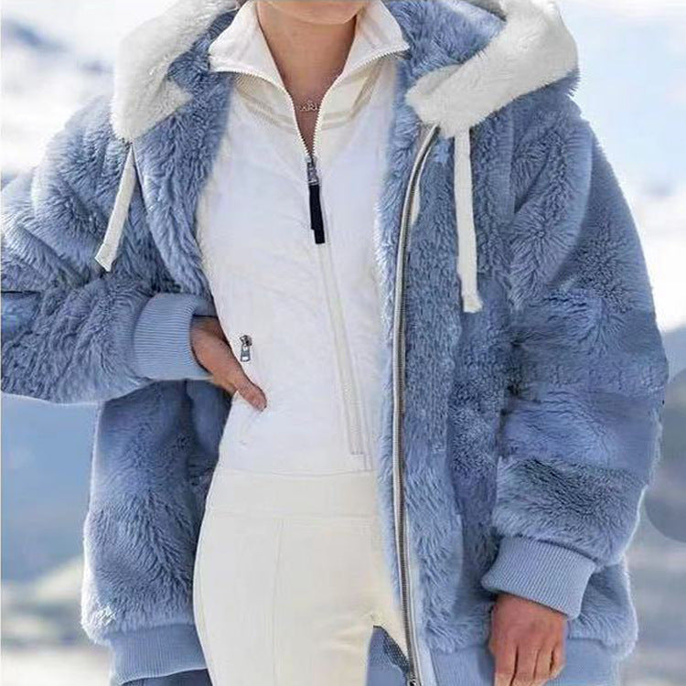 Amber - manteau rayé pour femme pour l'hiver